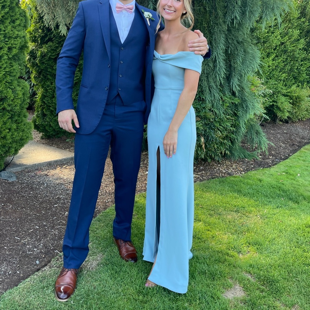 Lovers + Friends Danica Gown Dress Dusty Blue XS